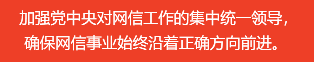 加強(qiáng)黨中央對(duì)網(wǎng)信工作的集中統(tǒng)一領(lǐng)導(dǎo)，確保網(wǎng)信事業(yè)始終沿著正確方向前進(jìn)。